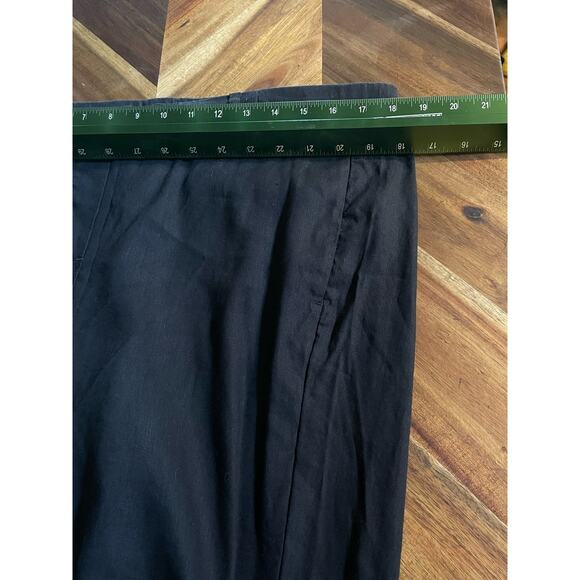 J Jill Pants Modern Linen Stretch Slit Hem Slim Sz L Tall Pullon Pocket Comfort - Picture 5 of 9
